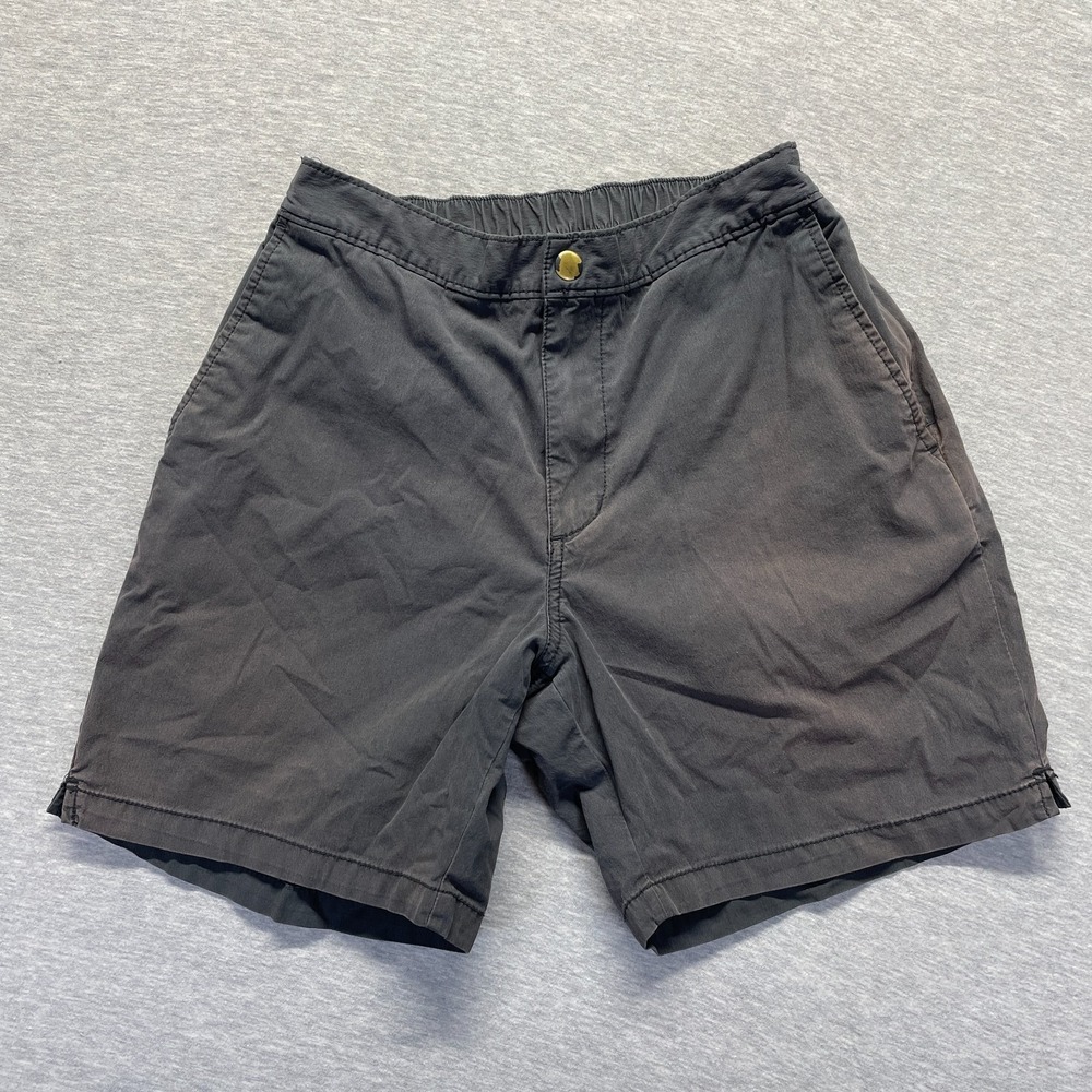 Old Navy Chino Shorts Mens Medium Dark Gray Washed Cotton Slash Pockets Workwear